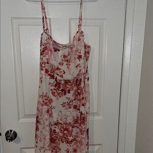Speechless Red and White Floral Dress
